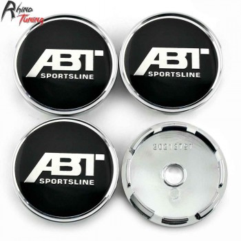 Rhino Tuning 4PC 60mm ABT SPORTSLINE Auto Styling Car Wheel Center Hubs Caps Emblem For Polo Golf Bora Paast Tiguan 266