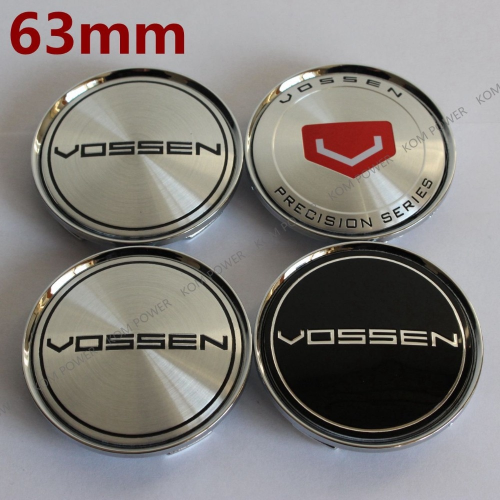 KOM POWER 63MM VOSSEN Sticker Emblema Wheel Center Cap Hub Cap Wheel Cover VOSSEN Centro Tapas Llantas Calota Centro Rodas