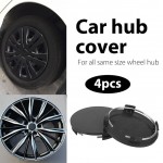 4Pcs 60mm Universal No Logo Black Car Wheel Hub Cover Wheel Hub Center Caps Rim Cover Auto Replacement  Accessories