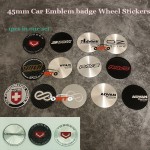 Car Styling 4pcs/lot  45mm Car Wheel hub Sticker Auto Wheel Center Label Emblem Rims Wheels For Vossen O.Z Racing Volk Rays logo
