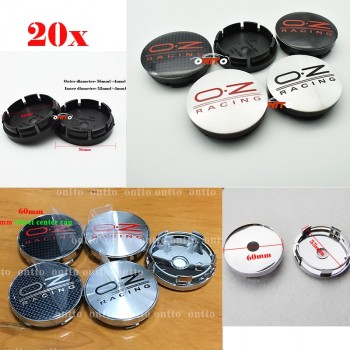 20pcs 56mm O.Z OZ Racing Logo Car Emblem Wheel Center Hub Cap Badge Covers 60mm wheel center cap 2.2 / 2.36 Dust-proof emblem