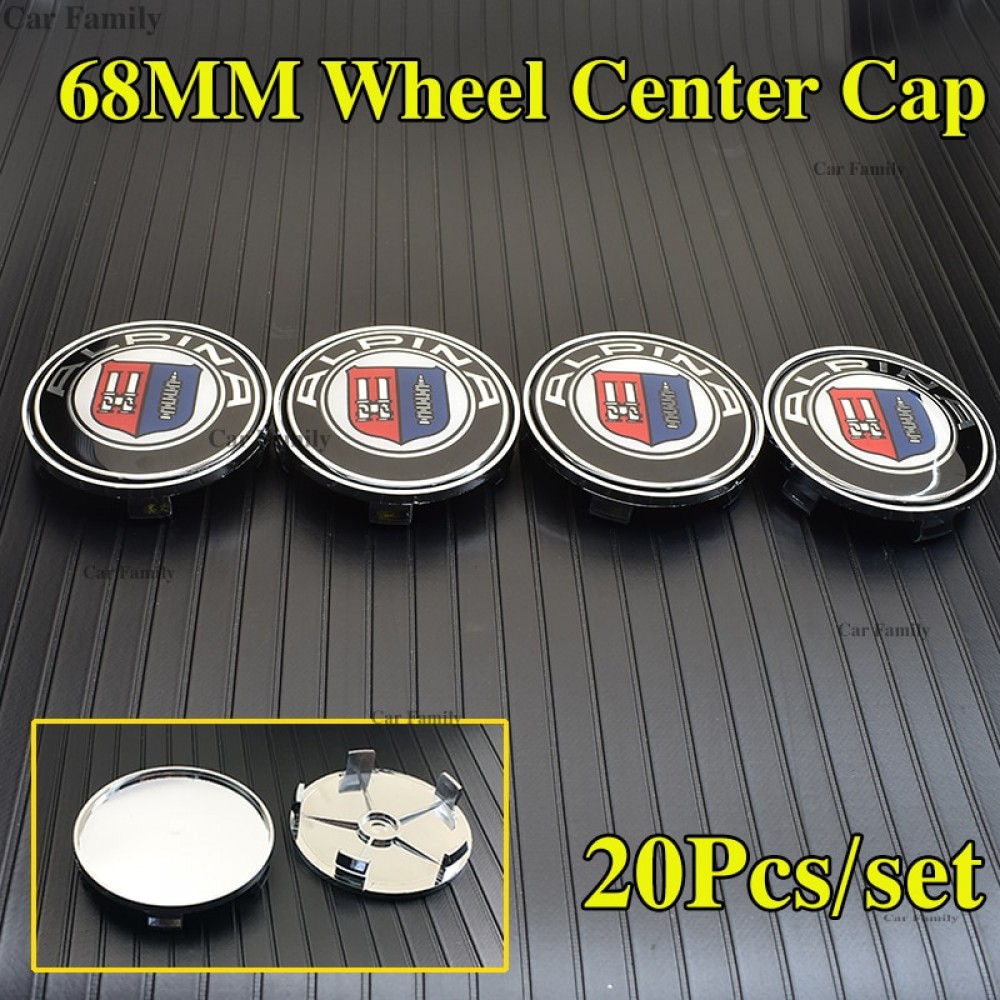 20pcs 68mm 2.68inch Carbon Car Wheel Center Logo emblem Badge PVC Auto Wheel Hub Caps For bmw Alpina X5 X6 1 2 3 4 5 6 7 series