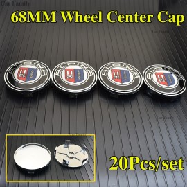 20pcs 68mm 2.68inch Carbon Car Wheel Center Logo emblem Badge PVC Auto Wheel Hub Caps For bmw Alpina X5 X6 1 2 3 4 5 6 7 series