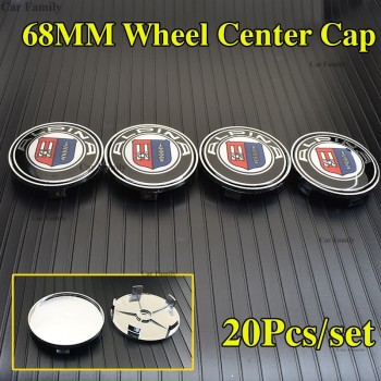 20pcs 68mm 2.68inch Carbon Car Wheel Center Logo emblem Badge PVC Auto Wheel Hub Caps For bmw Alpina X5 X6 1 2 3 4 5 6 7 series