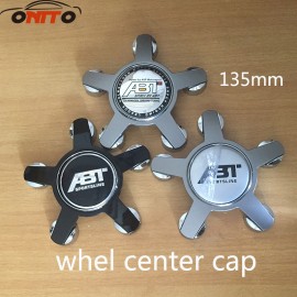 Car styling 4pcs 135mm 10 claw car wheel center cap for ABT logo Wheel Dust-proof emblem covers