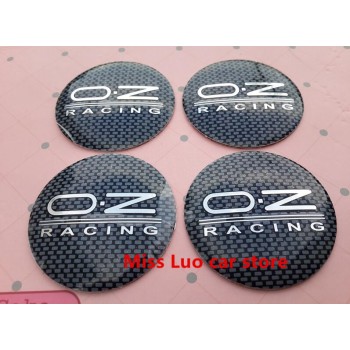 4PCS Free shipping 56.5mm Black lattice Silver O.Z OZ auto car badge Decal car wheel center hub caps dust-proof 3d sticker badge