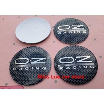 4PCS Free shipping 56.5mm Black lattice Silver O.Z OZ auto car badge Decal car wheel center hub caps dust-proof 3d sticker badge