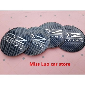4PCS Free shipping 56.5mm Black lattice Silver O.Z OZ auto car badge Decal car wheel center hub caps dust-proof 3d sticker badge
