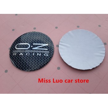 4PCS Free shipping 56.5mm Black lattice Silver O.Z OZ auto car badge Decal car wheel center hub caps dust-proof 3d sticker badge