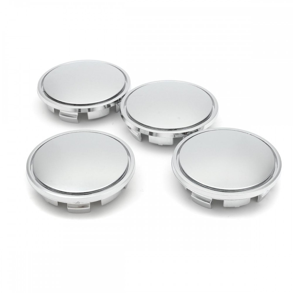 4pcs 65mm Car Wheel Center Hub Caps Universal Tyre Rim Cap Cover Chrome