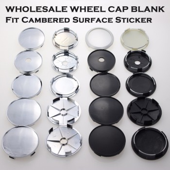 Wholesale Universal Base Blank Center Caps For Clip Fit Diameter 53/55/58/62MM Inner Rim Hole Wheel Hubcaps No Sign SET OF 4