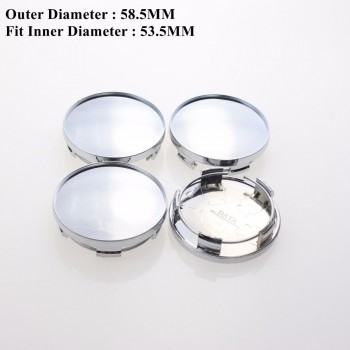 Wholesale Universal Base Blank Center Caps For Clip Fit Diameter 53/55/58/62MM Inner Rim Hole Wheel Hubcaps No Sign SET OF 4