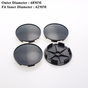 Wholesale Universal Base Blank Center Caps For Clip Fit Diameter 53/55/58/62MM Inner Rim Hole Wheel Hubcaps No Sign SET OF 4