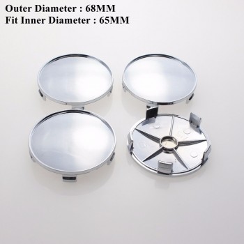 Wholesale Universal Base Blank Center Caps For Clip Fit Diameter 53/55/58/62MM Inner Rim Hole Wheel Hubcaps No Sign SET OF 4