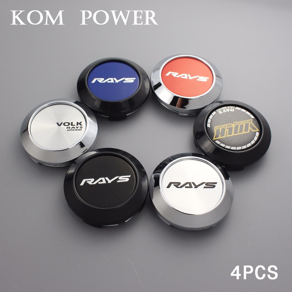KOM 64/60mm clip car styling japan volk wheels center cap set of 4 voiture dust-proof hoodf for rays volk te37 with steel ring