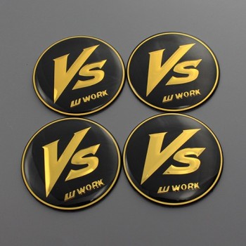 KOM 56.5mm 4pcs/lot wheels sticker center hub auto refitting logo centre sticker emblems rays volk ssr work vs ms jp sign badges