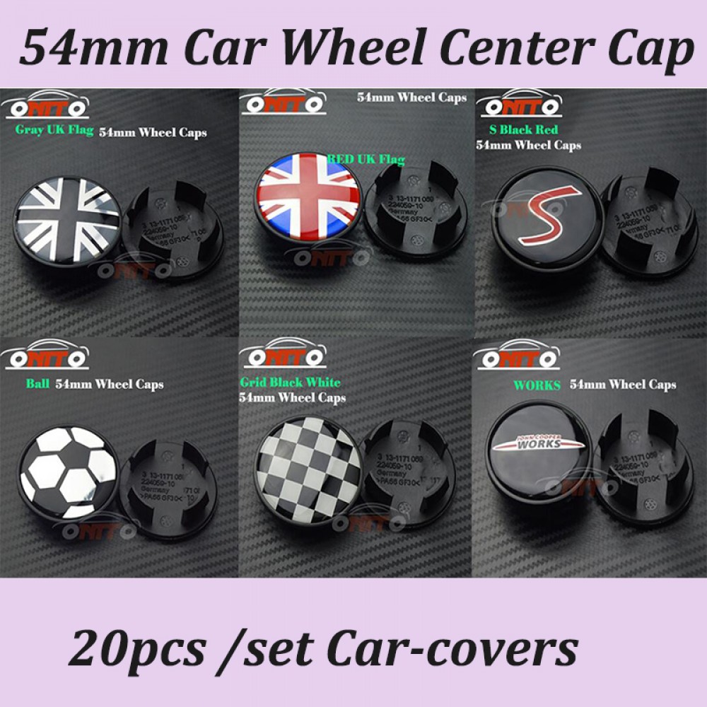 Best Quality 20pcs 54mm Car cover Emblem auto Wheel Center caps For Mini R56 R50 F56 F55 R58 R59 R60 R61 Accessories Car Styling