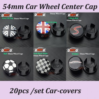 Best Quality 20pcs 54mm Car cover Emblem auto Wheel Center caps For Mini R56 R50 F56 F55 R58 R59 R60 R61 Accessories Car Styling
