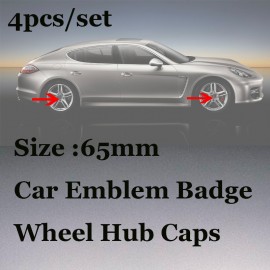 4pcs/set For 911 Boxster Cayman Cayenne Panamera Macan Auto Wheel Tires Center Caps 65mm Covers Car Emblem Logo badge Label
