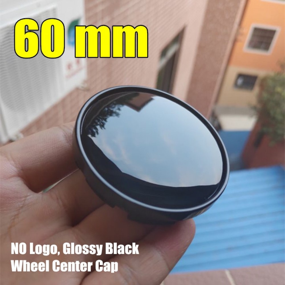 1 Pc 60mm Glossy Black Wheel Rim Center Cap NO Logo Black ABS Plastic Wheel Cover Auto Hubcaps Cover