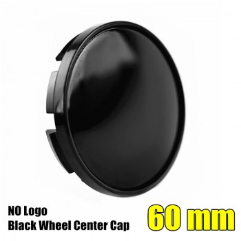 1 Pc 60mm Glossy Black Wheel Rim Center Cap NO Logo Black ABS Plastic Wheel Cover Auto Hubcaps Cover