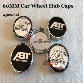 4pcs/set 60mm emblem badge car Wheel hub center caps ABT Logo for Audi A1 A2 A3 A4 A5 A6 A7 A8 Q1 Q3 Q5 Q7 Car wheel Covers