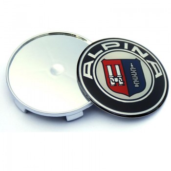 20pcs car badge stickers 68mm 2.68inch PVC BASE Car emblem Wheel Hub Caps logo covers 5pins /Clips Car Wheel Hub caps for alpina