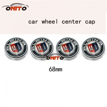 20pcs car badge stickers 68mm 2.68inch PVC BASE Car emblem Wheel Hub Caps logo covers 5pins /Clips Car Wheel Hub caps for alpina