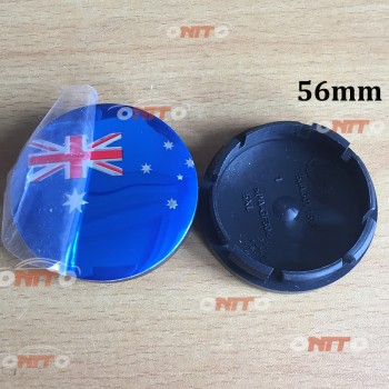 Car styling 4pcs 2.36inch 60mm blue British flag car emblem wheel center hub Dust-proof badge covers Auto accessories