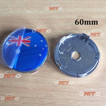 Car styling 4pcs 2.36inch 60mm blue British flag car emblem wheel center hub Dust-proof badge covers Auto accessories