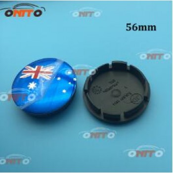 Car styling 4pcs 2.36inch 60mm blue British flag car emblem wheel center hub Dust-proof badge covers Auto accessories