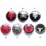 4pcs 60MM Black or Red Wheel Center Hub Cap Cover 3D Emblem Badge Logo Wheel Rims for Skull Head Cross Bones Octopus Hydra