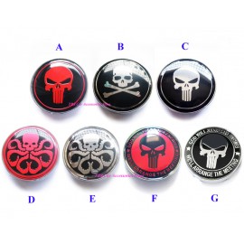 4pcs 60MM Black or Red Wheel Center Hub Cap Cover 3D Emblem Badge Logo Wheel Rims for Skull Head Cross Bones Octopus Hydra