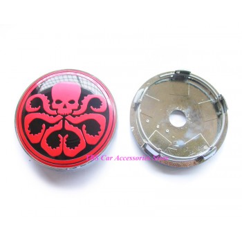 4pcs 60MM Black or Red Wheel Center Hub Cap Cover 3D Emblem Badge Logo Wheel Rims for Skull Head Cross Bones Octopus Hydra
