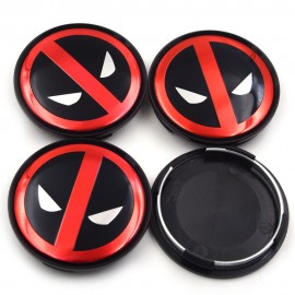 Gzhengtong 4pcs 63mm Deadpool Wheel Center Caps Emblem Badge Car Covers Hub Cap Car Styling