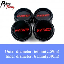 Rhino Tuning 66mm(61mm) 1Lot Car Styling RAYS Work Emotion Wheel Center Caps Emblem For Volk CE28 Rim TE37 Tokyo Time Attack 555