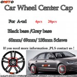 Hot 4PCS 20PCS Car Styling Wheel Rim Center Caps Covers Dust-proof Gray/balck 60MM 69MM 135MM 5claws for A1 A2 A3 A4 A5 A6 A7