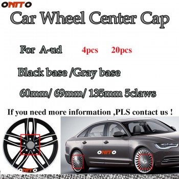 Hot 4PCS 20PCS Car Styling Wheel Rim Center Caps Covers Dust-proof Gray/balck 60MM 69MM 135MM 5claws for A1 A2 A3 A4 A5 A6 A7