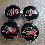 4pcs 60mm SEAT FR logo Car emblem Wheel Center Hub Cap Badge Refit cover