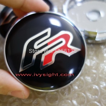 4pcs 60mm SEAT FR logo Car emblem Wheel Center Hub Cap Badge Refit cover