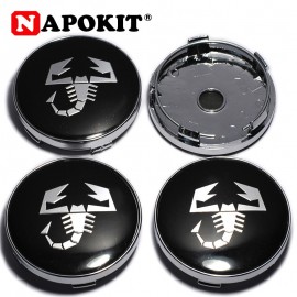 4PCS 60MM 3D Scorpion Car Wheel Center Cap Car Rim Badge Emblem Hubcap for Fiat 500 Punto Bravo Stilo Panda Abarth 500 Decal