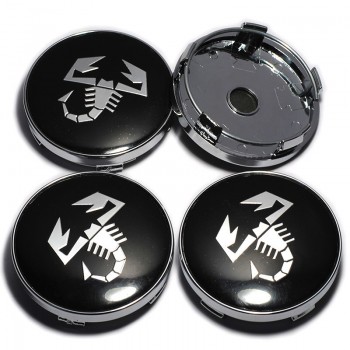 4PCS 60MM 3D Scorpion Car Wheel Center Cap Car Rim Badge Emblem Hubcap for Fiat 500 Punto Bravo Stilo Panda Abarth 500 Decal