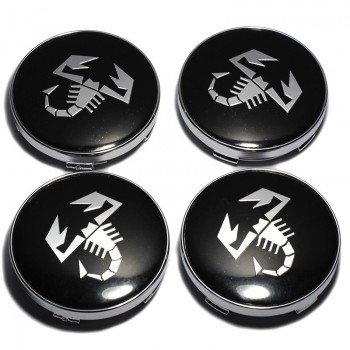 4PCS 60MM 3D Scorpion Car Wheel Center Cap Car Rim Badge Emblem Hubcap for Fiat 500 Punto Bravo Stilo Panda Abarth 500 Decal
