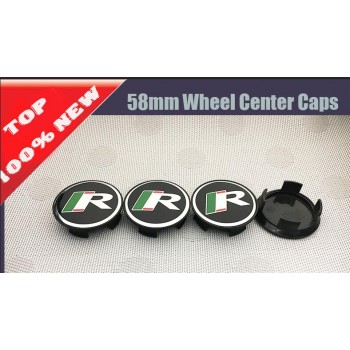 4Pcs R logo Emblem Car Wheel Center Hub Covers Caps R Badge 58MM For XJ XF XK X-TYPE Car Wheel Center Caps Emblem Badge cover