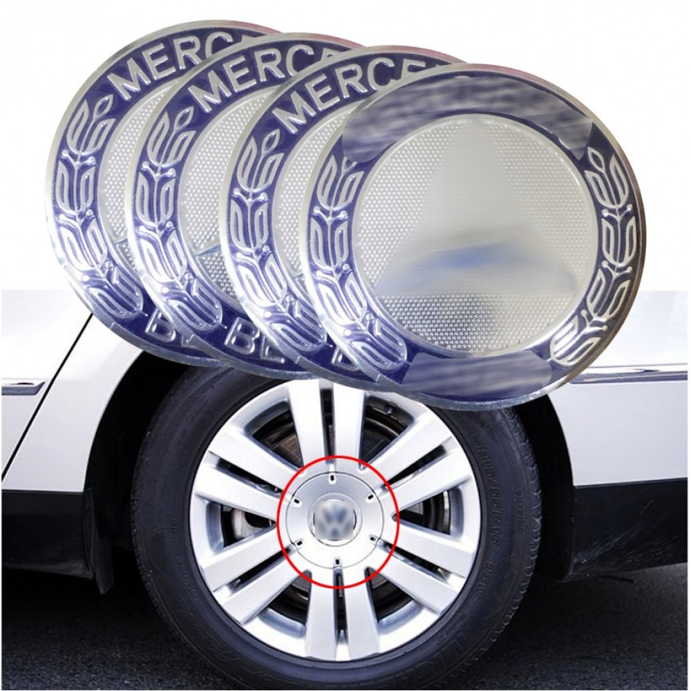 4pcs/set Car Wheel Center Hub Cap Cover Sticker For Benz BMW Audi Hyundai Jeep Ford Minic Subaru Porsche