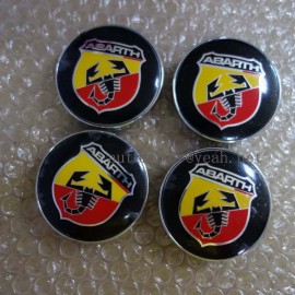 4pcs 60mm Abarth logo car emblem Wheel Center Hub Cap badge covers for FIAT 124 125 125 500 695 OT2000 Coupe