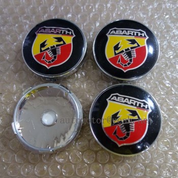 4pcs 60mm Abarth logo car emblem Wheel Center Hub Cap badge covers for FIAT 124 125 125 500 695 OT2000 Coupe