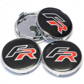 4pcs/lot 60MM FR Logo Car Wheel Center Cap for Seat Leon FR+ Cupra Ibiza Altea Exeo Formula FR Car Emblem Sticker