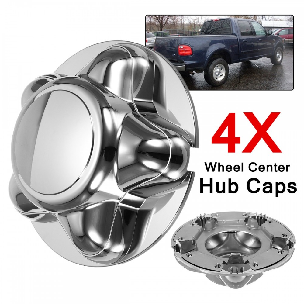 4Pcs 7 Chrome Wheel Center Hub Caps 5 Lug Rim Cover for Ford F150 1997 -2003 Anti?Rust Waterproof Increase Rigidity protective