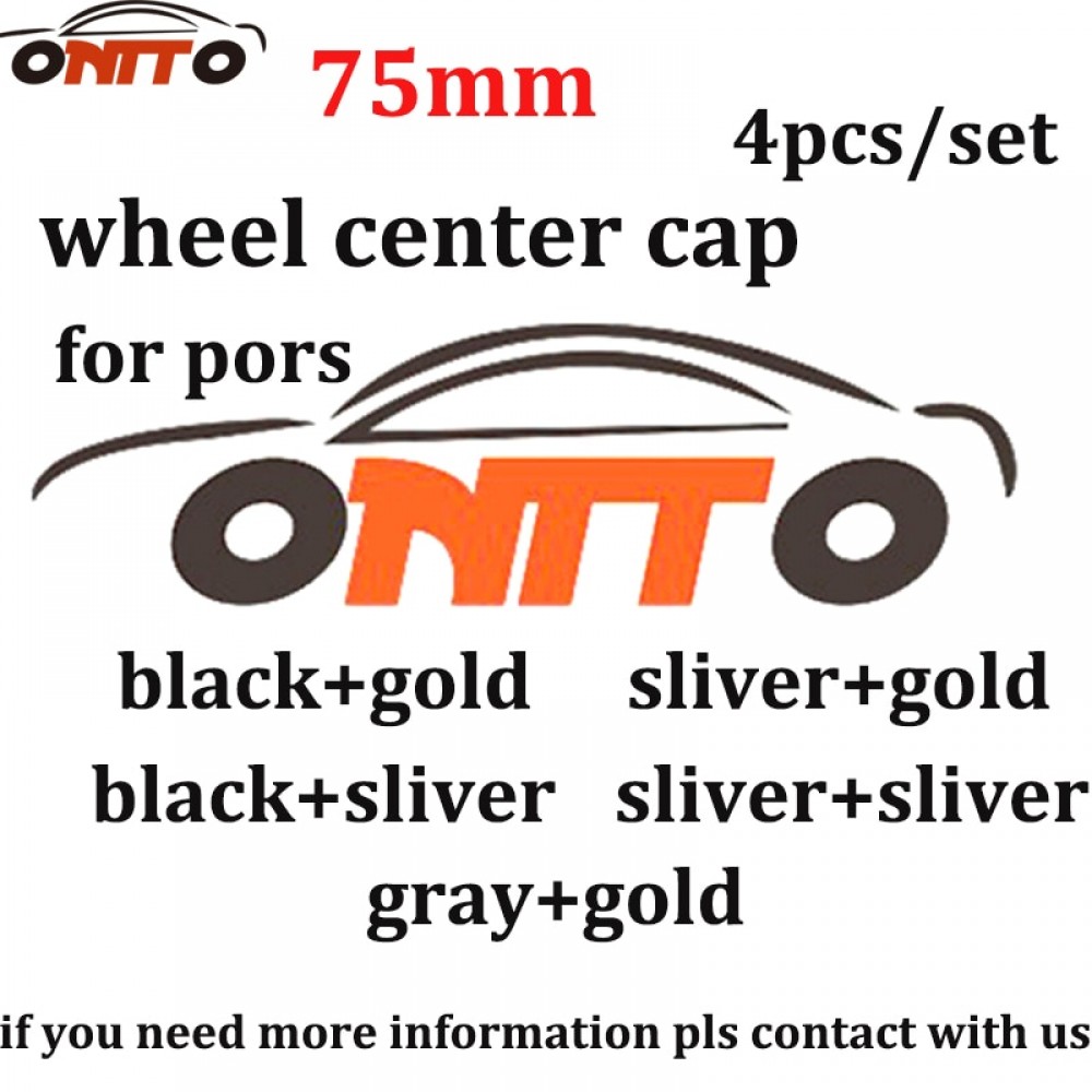 Car Accessories Emblem logo Covers 4pcs/set 65mm 75mm wheel center cap for porsch car emblem badge cover